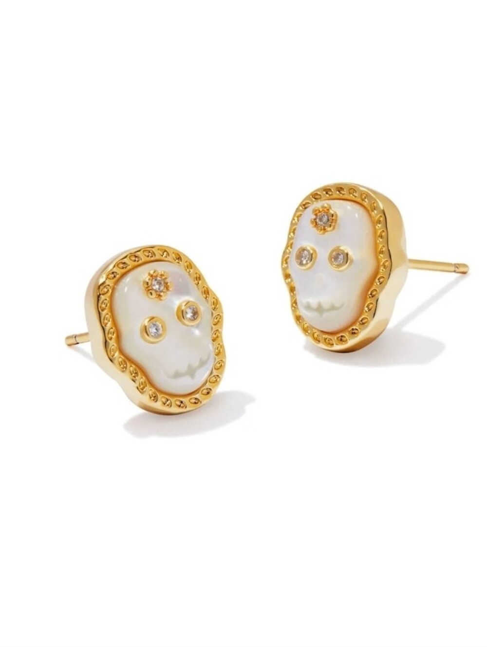 Kendra Scott Skeleton Gold Stud Earrings